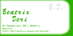beatrix deri business card